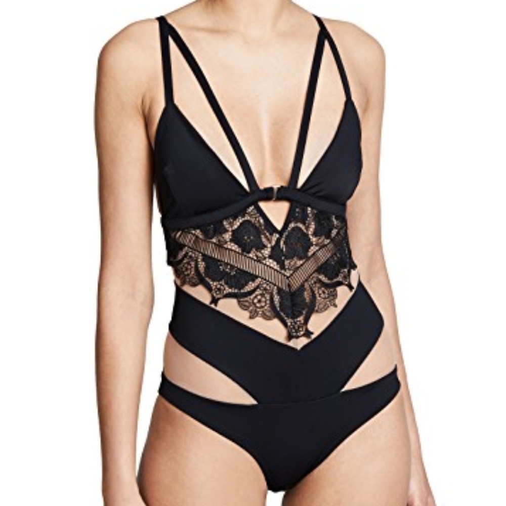 For Love and Lemons Beverly Lace One Piece Swimsui